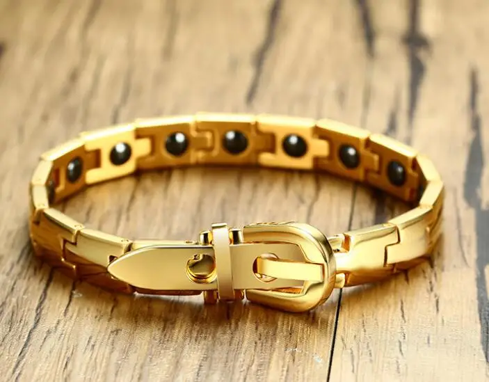 GNAYY Jewelry Golf hologram Bracelet Stainless Steel Therapy