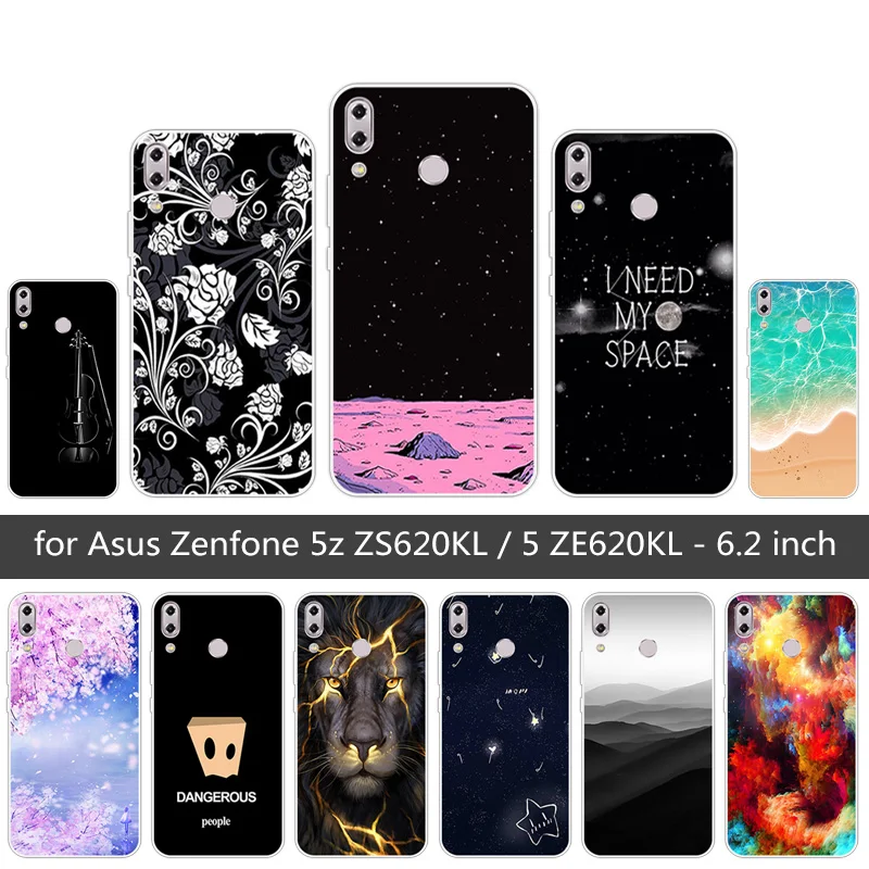 6.2 inch for Asus Zenfone 5 ZE620KL Printing Shell Coque 5z ZS620KL Ultrathin TPU Soft Sunrise Phone Case |
