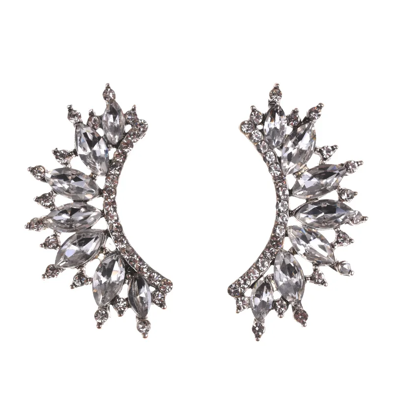 Boho модные серебряные серьги для женщин винтажные красочные геометрические крылья яркие серьги украшения свадебные подарки