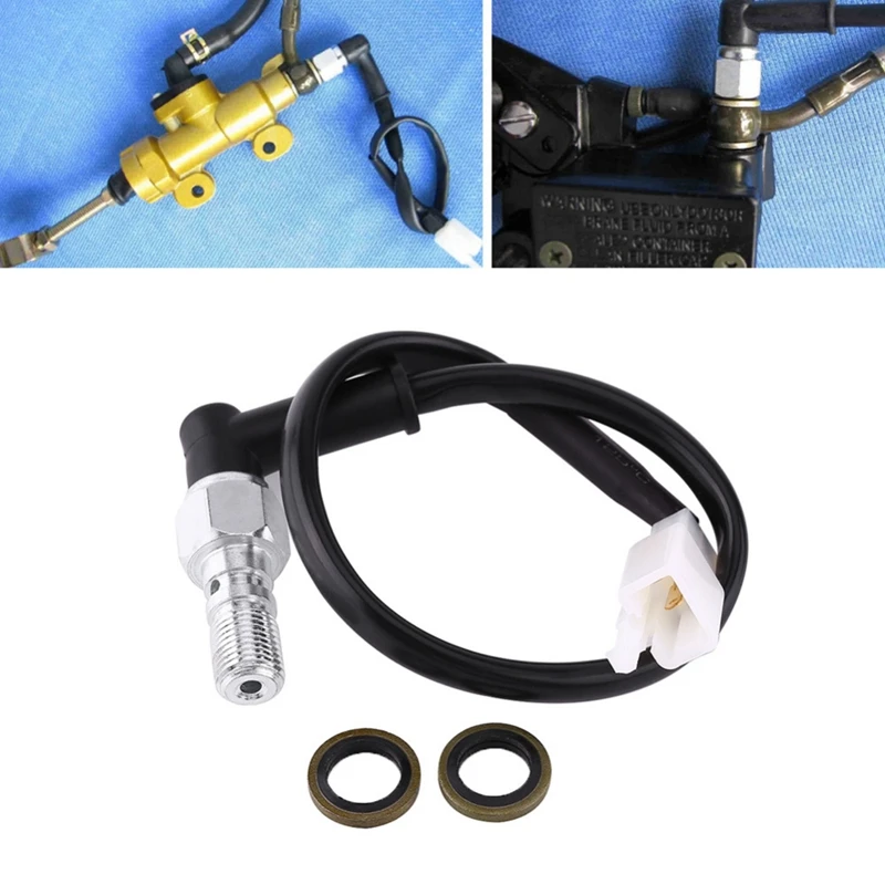 

Universal Motorcycle Hydraulic Brake Pressure Rear Light Switch Hollow Bolt Accessories