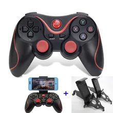 Terios T3 Bluetooth Gamepad For Android Smart Phone TV Box Joystick Wireless Joypad Game Pad Controller W/ Mobile Holder Stand