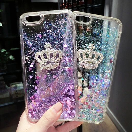

For Huawei honor 8 V8 7i 4X 5X 6X 4C With Chain Phone Case Dynamic Liquid Glitter Sand Soft TPU Silicone Cover