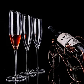 

Elaborate Design Champagne Glass Lead-free Crystal Wine Glass Transparent High-grade Diamond Hand Ramp Glass