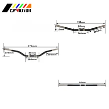 25 мм мотоциклетные Ретро Стиль перетащите Бар изогнутой ручкой руль для Harley Sportster XL883 XL1200 770 мм 780 мм 800 мм FLHT FLHR FLHX