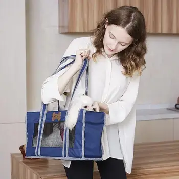

Breathable Mesh Canvas Bag For Small Pet Dog Bag Cat Carrier Handbag Backpack Portable Travel Airline Shoulder Bag Drop Shipping