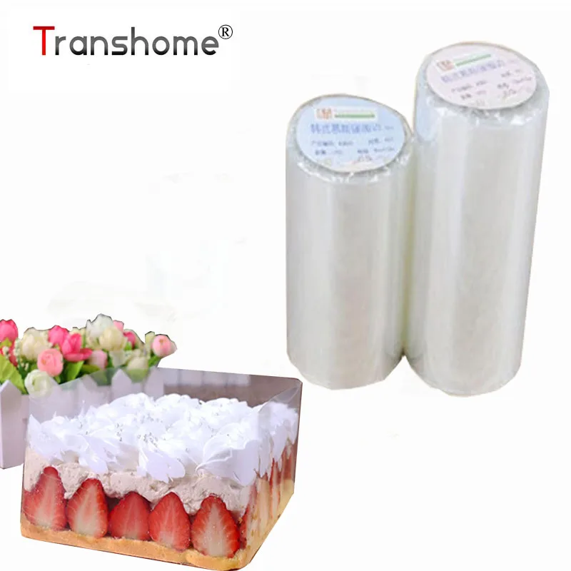 

Transhome Transparent Mousse Surrounding Cake Dessert Hard Bounded Decorative Sheet Cake Edges Plastic Band 8cm/10cm Cake Tools