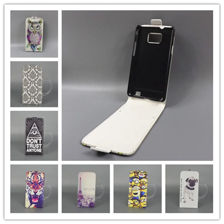 

For Samsung S2 SII I9100 S2 Plus I9105 Hot Pattern Cute PrintingVertical Flip Cover Open Down/up Back Cover filp leather case