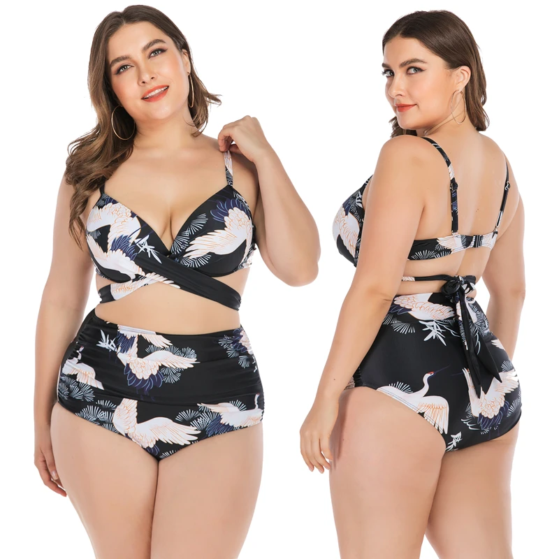 

Swimwear 2 Piece Plus size Swimsuits Women Bikini Set 2019 Biquini Push Up Padded Zwempak Beach wear Swim Suit Tankini Biquine