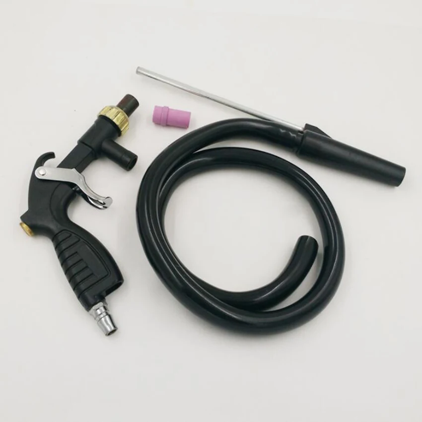 

High quality Abrasive Air Sand Blasting Gun kit 1 ceramic nozzle iron nozzle Sand Suction Pipe Industrial Sandblaster Gun