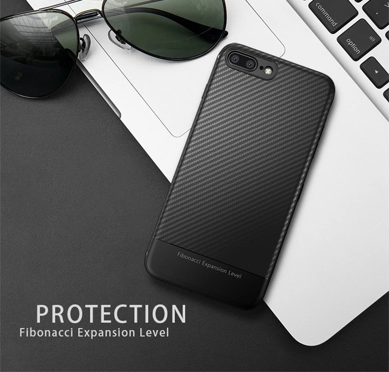 LUPHIE Luxury Case For iPhone X 8 7 Plus Carbon Fiber case for iphone 6 6S Plus 5 5S SE (4)