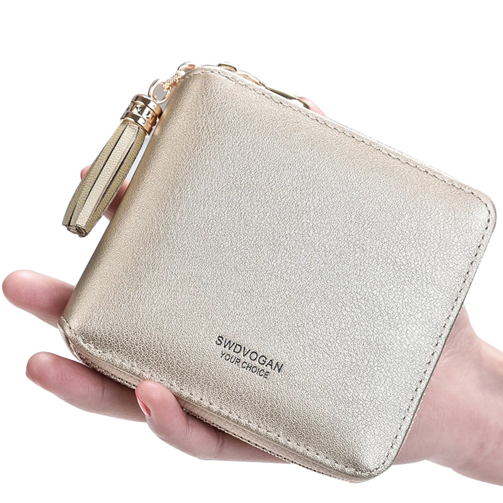 بسيطة النساء فو الجلود شرابة سستة مصغرة عملة محفظة بطاقة حامل المحفظة قصيرة بسيطة النساء فو الجلود شرابة سستة مصغرة عملة محفظة بطاقة حامل المحفظة قصيرة