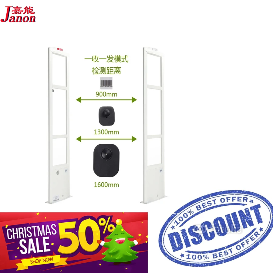 

The economical RF8.2Mhz eas security system, anti shoplifting system x2 piece into a set with 3800 board