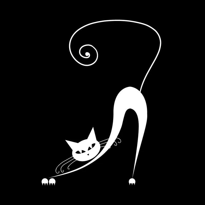 8,9*12,2 см сгибающаяся зевая сиамская кошка Boby Автомобильная наклейка украшение окна наклейка аксессуары C4-0641 - Название цвета: Серебристый