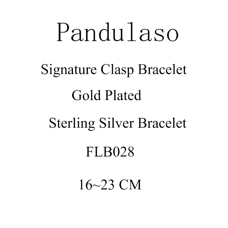 

Pandulaso Signature Clasp Bracelet 925 Sterling Silver Jewelry Bracelets Fit Original Charms & Beads For Woman DIY Jewelry