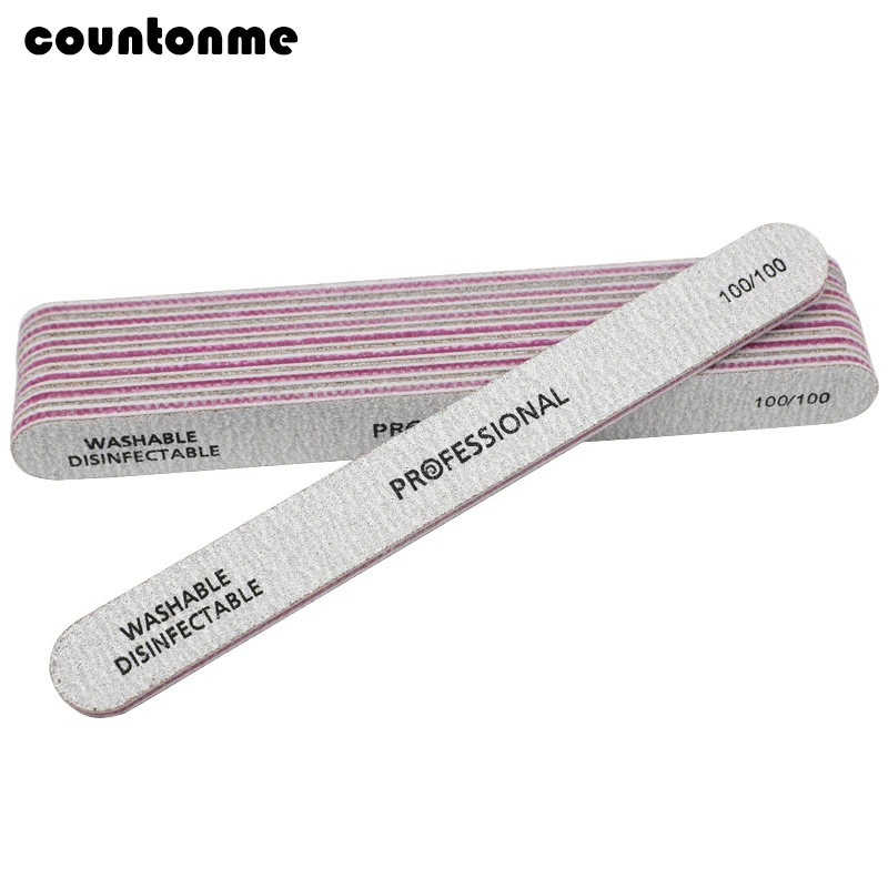 

5Pcs Nail File 100/100 Sanding Buffer Block Pedicure Manicure Buffing Polishing Nail Tools Professional Nail Files Grey Straight