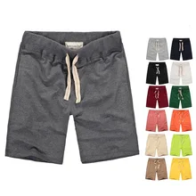 Новинка, мужская хлопковая однотонная одежда для плавания, шорты для пляжа, шорты для серфинга, спортивные штаны для бега S91606X