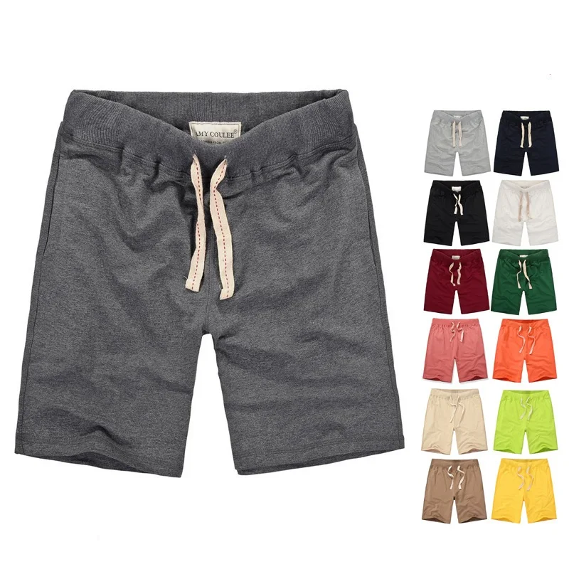 

2019 New Men Upgrade Cotton Solid Swimwear Swim Shorts Trunks Beach Shorts Swimming Surfing Short Pants Running Sports S91606X
