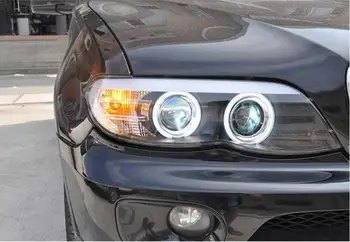 2pcs Car Styling for X5 e53 2004~2006 Headlight for X5 Head Lamp Auto LED DRL hi/lo Beam HID Xenon bi xenon lens 2pcs Car Styling for X5 e53 2004~2006 Headlight for X5 Head Lamp Auto LED DRL hi/lo Beam HID Xenon bi xenon lens
