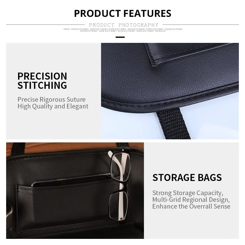 Car Seat Back Storage Bag Universal PU Leather Seats Organizer Travel Box Pocket Stowing Tidying Protector Kids Auto Accessoires (4)