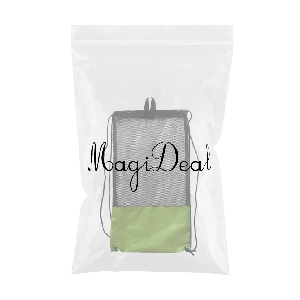 Scuba Diving Snorkeling Swimming Fins Mesh Gear Drawstring Bag with Shoulder Strap - Various Color Pool Swimming Accessories 