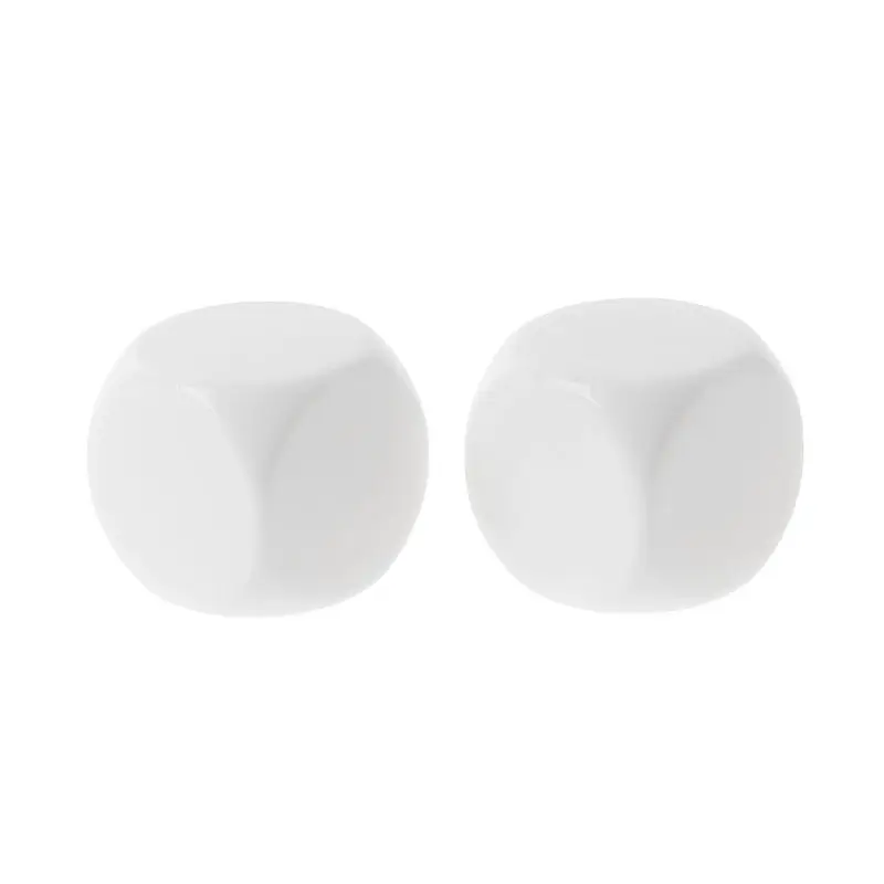 2pcs 30mm 아크릴 빈 주사위 어린이 DIY 장난감 쓰기 그림 낙서 가족 보드 게임