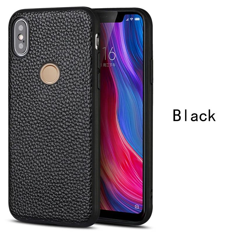 Black Чехол для телефона для Xiaomi mi 8 9se 9T A1 A2 A3 lite чехол для Max 3 mi x 2s 3 с зернистой текстурой для Samsung Note 5, 6, 7, Pro крышка - Цвет: Black