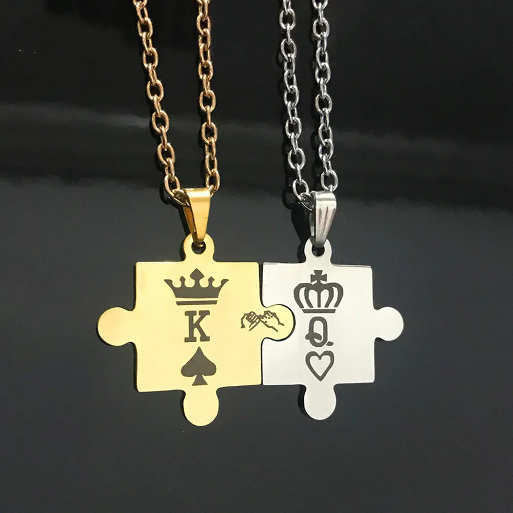 

European Burst Money Decorate Ornaments Lovers Necklace women King Queen An Crown Pendeloque Cut Accessories CHL615 shoul colar