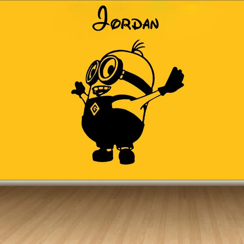 

Custom Any Name Minion Kids Vinyl Wall Art Sticker Decal