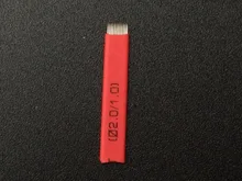 50 Pcs Red Color #14 Flat Shading Blade Disposable Permanent Makeup Eyebrow Tattoo Needle For Microblading Manual Tattoo Pen