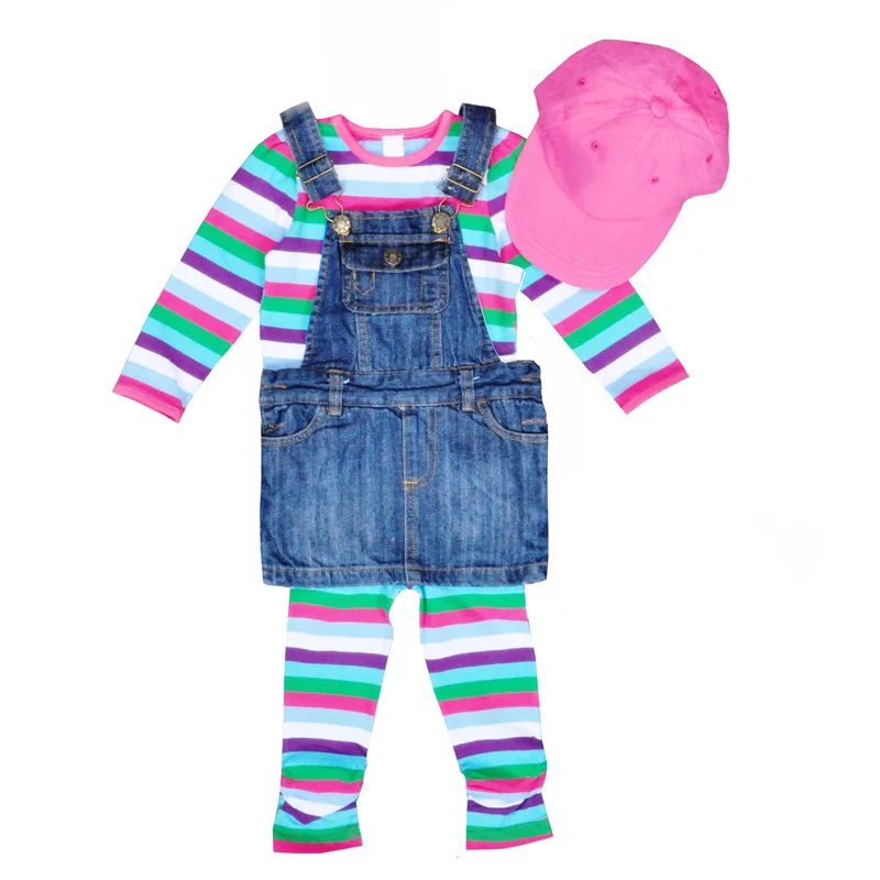 

Kids Girl Clothing Set Fashion Floral Suspender Top+T shirt+Plaid Pants+Headwear 4pcs Girls Clothes Summer Baby Clothing Sets