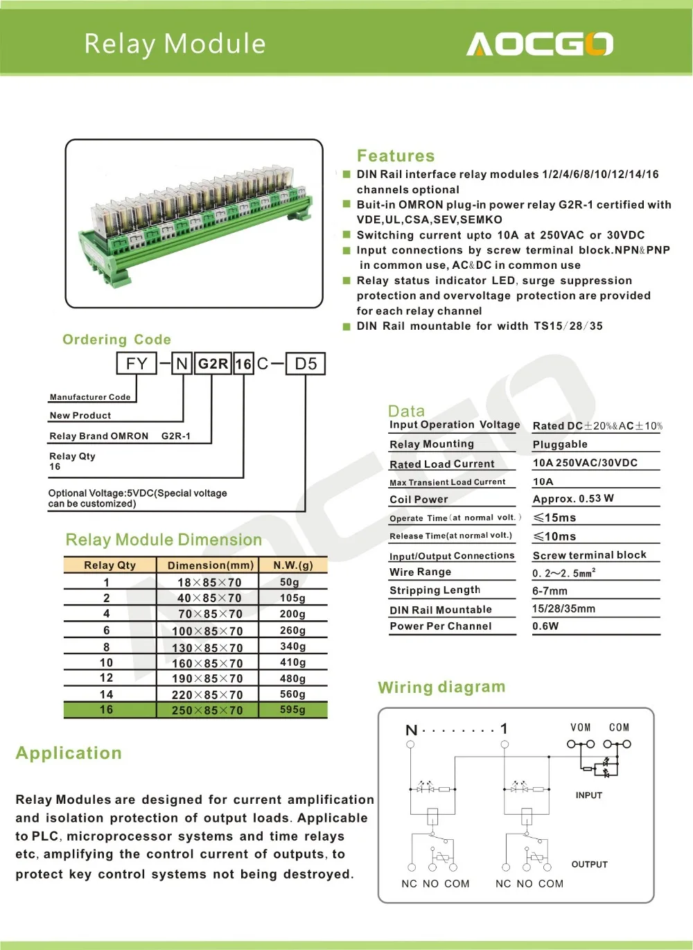 16 канальный 1 SPDT DIN рейку OMRON G2R 5VDC интерфейс релейный модуль