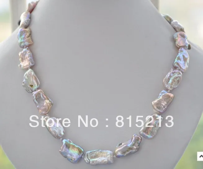 

ddh00804 20mm NATURE lavender DENS keshi REBORN pearl necklace