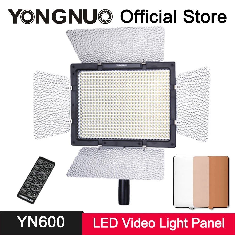 

YongNuo YN600 LED Video Light 2 Color Filter 3200K-5500K Bi-Color Wireless Remote Control Lamp Photo Studio Photography Lighting