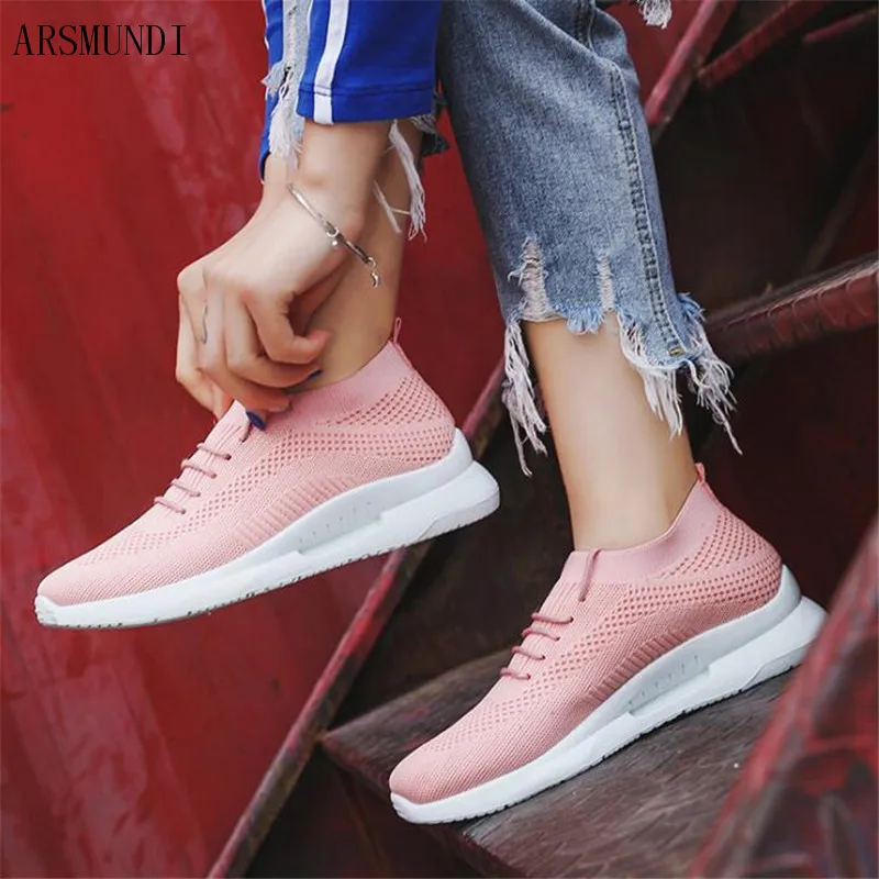 

ARSMUNDI 2019 Fashion Casual Shoes Woman Sneakers Vulcanize Shoes Trainers Air Mesh Shoes Femme Chaussures Femme M558