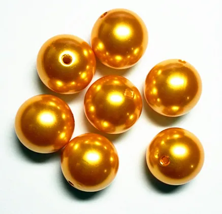 

(choose size) 6mm/8mm/10mm/12mm/14mm/16mm/18mm/23mm/25mm gold yellow color Acrylic Pearl Beads #03