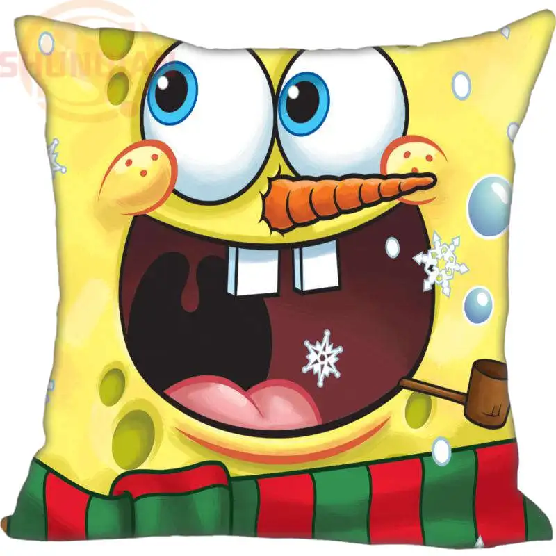 

Hot Sale Custom Decorative Pillowcase Sponge bob Square Zippered Pillow Cover Best Nice gift 20X20cm,35X35cm,40x40cm