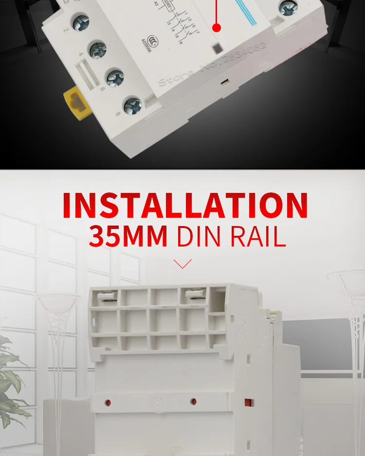4P контактор переменного тока 32A бытовой контактор переменного тока 24V 110V 220V 240V 400V~ 4NO 4NC 2NO2NC 50/60 Гц 35 мм din rail CT1-63 тип 4 полюса