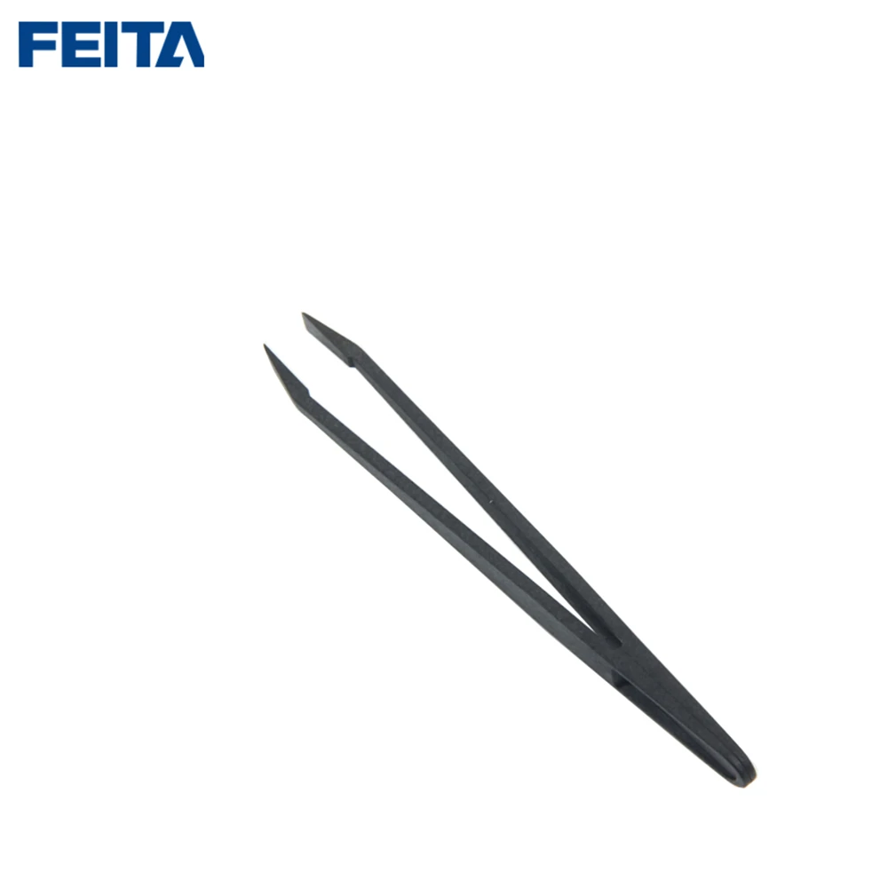 FEITA 6 шт./компл. 93301 черные антистатические пластиковые пинцеты Углеволокно