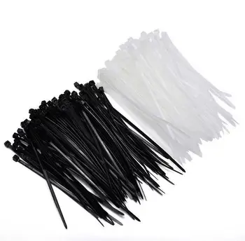 

500Pcs/pack high quality 3*200mm width 2.0mm Black Color Factory Standard Self-locking Plastic Nylon Cable Ties,Wire Zip Tie