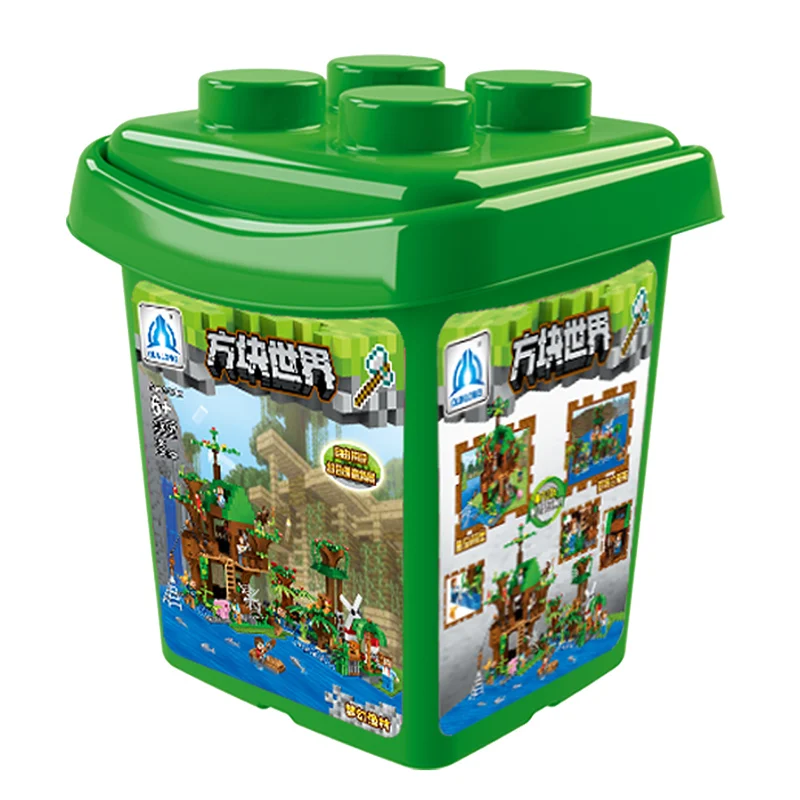 Block building Minecrafte FishVille with 11 mini figures model Ninjago Dragon Blocks Compatible Legoed Bricks toys for Kids