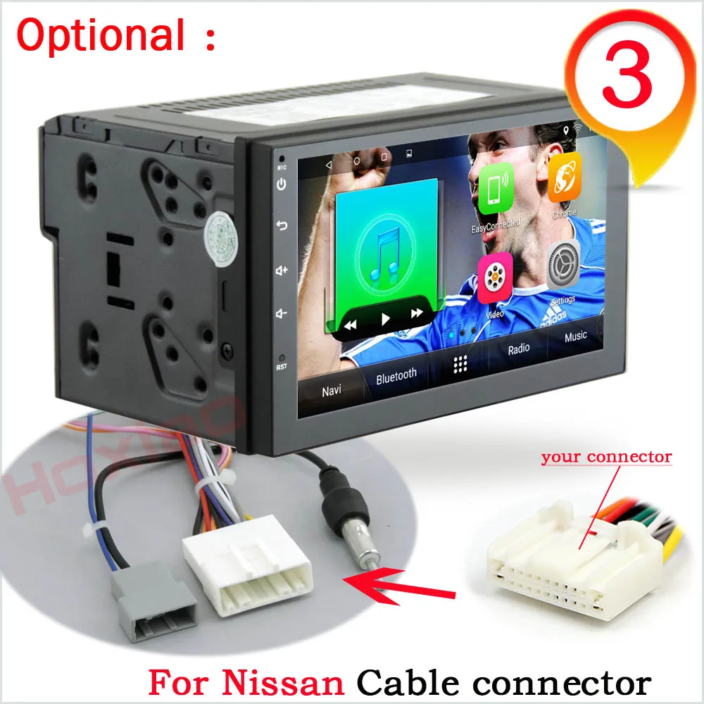 Excellent 2 din android car radio dvd multimedia player gps navigation audio system Double 2din for nissan golf vw Quad-Core Android 8