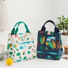 Fashion Portable Insulated Canvas Lunch Bag Thermal Food Picnic Lunch Bags for Women kids Men Cooler Lunch Box Bag Tote