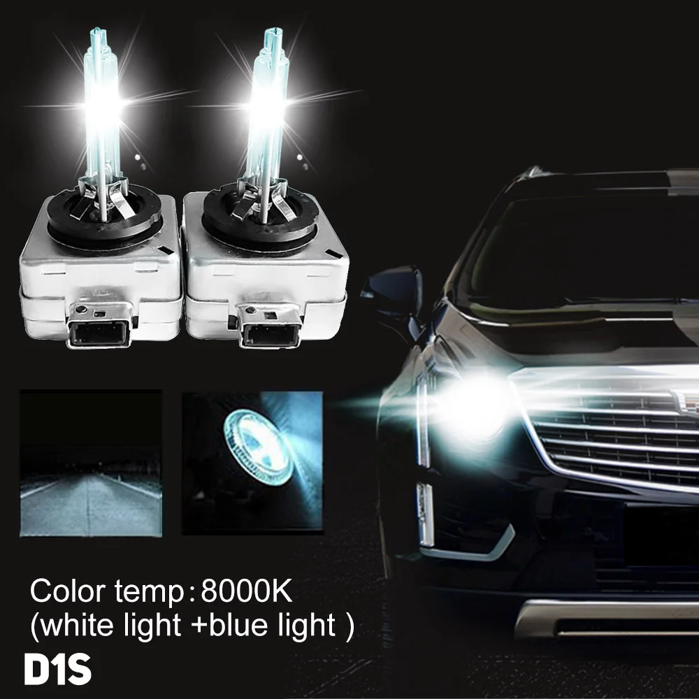 Комплект из 2 предметов D1S Ксеноновые фары лампы 35 Вт HID ксеноновая лампа фары для авто замена лампы освещения 4300 K 6000 K 8000 K 10000 K 12000 K