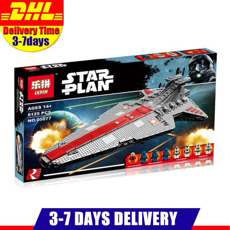 

In Stock Lepin 05077 Star Wars The UCS Rupblic Star Destroyer Cruiser ST04 Set Building Blocks Bricks Toy Compatible LegoINGlys