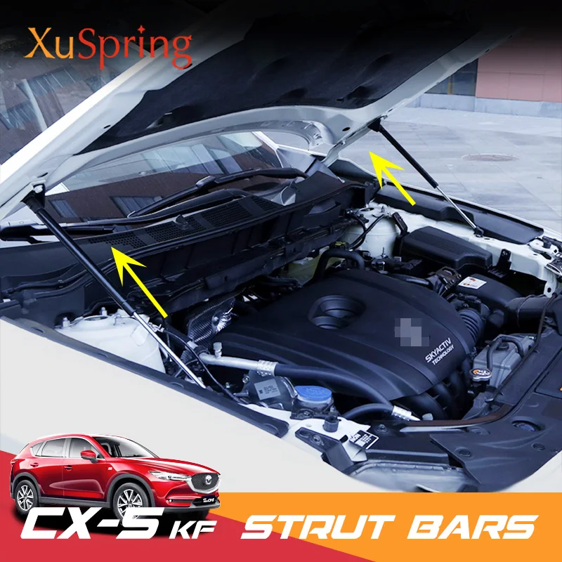 Автомобильная опора, пружинный кронштейн, передняя крышка капота, гидравлическая штанга, стойки, без бурения/сварки для Mazda CX-5 CX5 KF