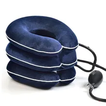 Cervical traction device home neck and neck inflatable travel office portable stretcher full velvet neck support hanriver body gear support civil servants tuohu neck cervical neck home for men and wome jz5 available physical therapy tool