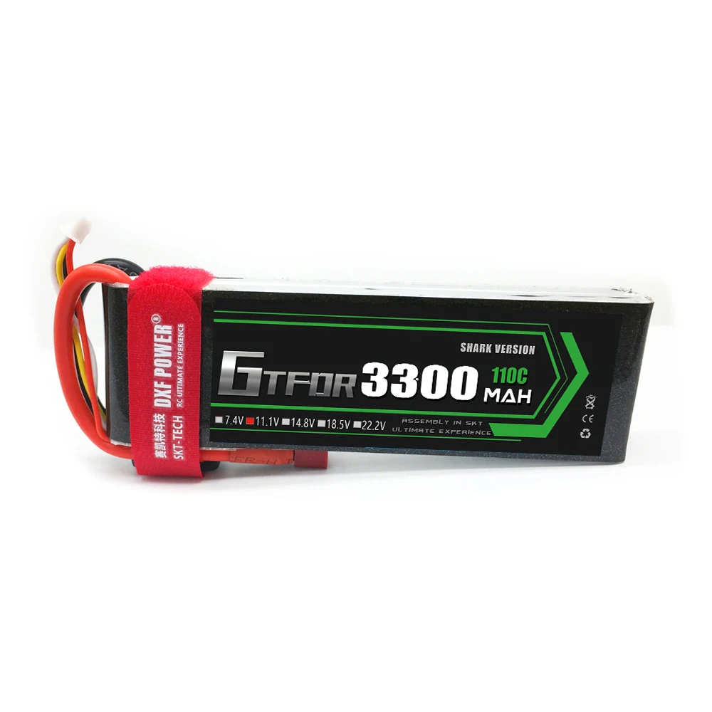 GTFDR RC LiPo аккумулятор 11 1 v 3300mAh 110C-220C 3S батареи для вертолета rc автомобиля лодки