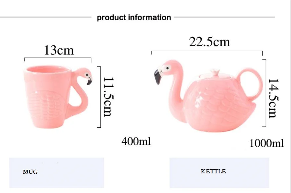Кофейная кружка, стакан, кружка для вина, керамический фламинго, чайник, чашка для воды, креативный чайник, кружка, чайник