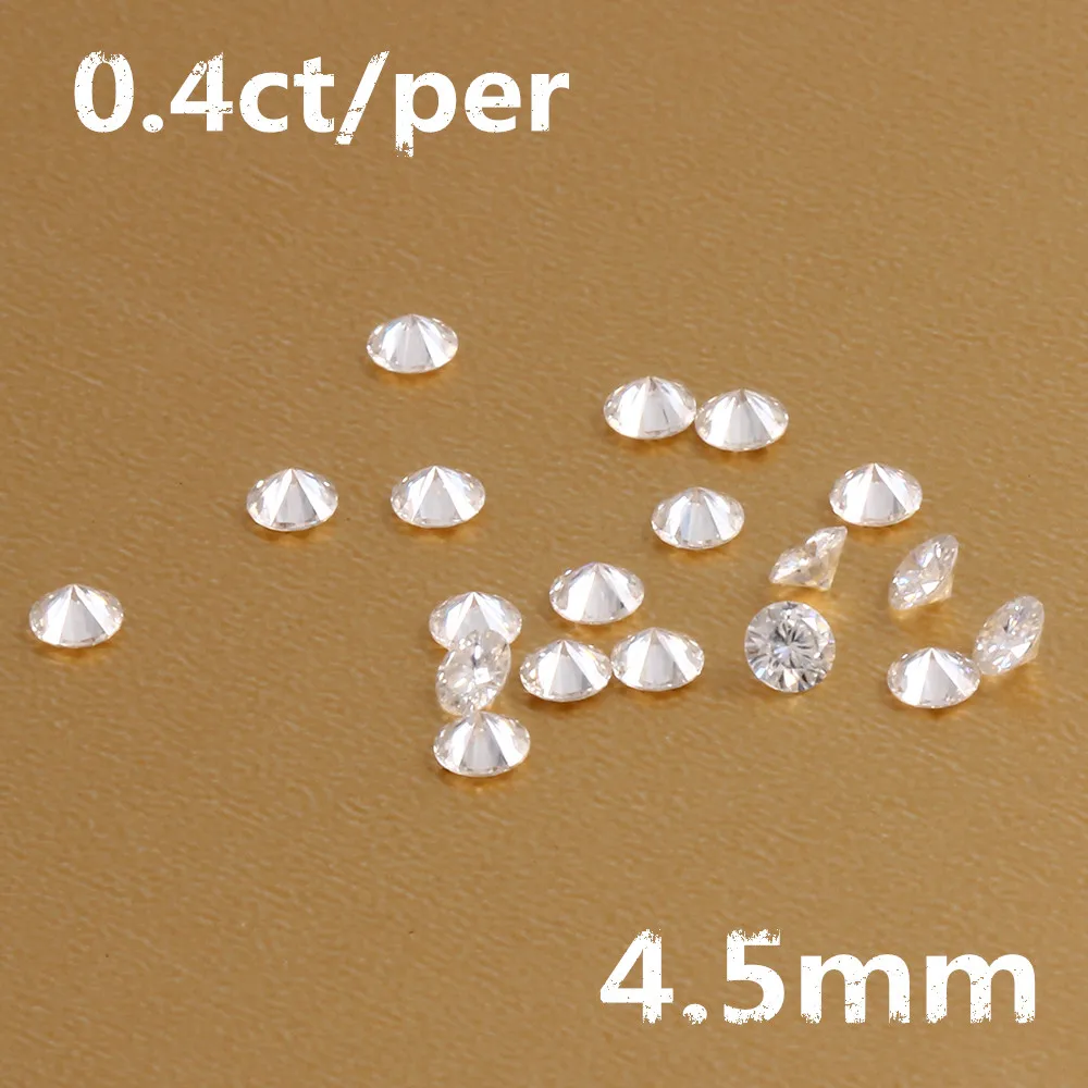 2 шт./лот почти Цвет меньше Moissanite свободные камни 0.4ct 4 5 мм F круглой бриллиантовой