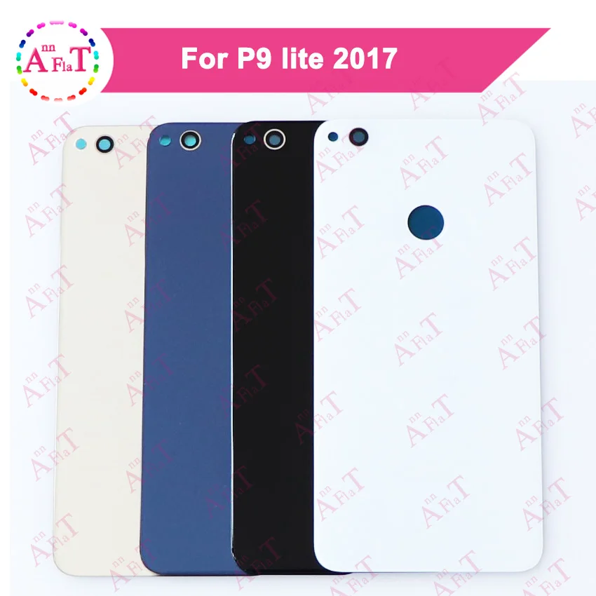 10 шт./лот для Huawei P9 Lite 2017 Задняя стеклянная крышка батареи задняя дверь корпус